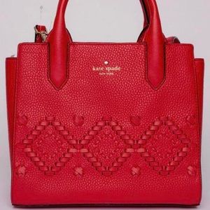 Kate Spade leather meriweather flynn street bag in red ❤️